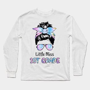 Little Miss First Grade Girls Back To School Shirt 1st Grade Long Sleeve T-Shirt